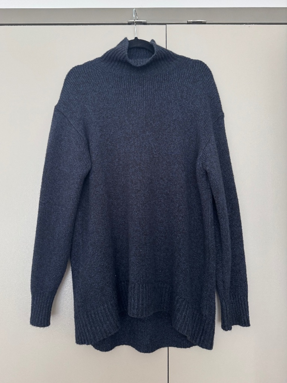 UNIQLO : C Soft Knit High Neck Sweater - Navy Blue - S